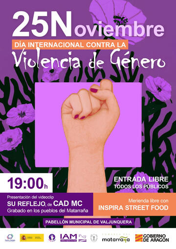 Cartel actividad 25N Valjunquera